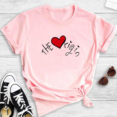 Γυναικείο μπλουζάκι νέο μοντέλο με κοντά μανίκια σε διαφορετικά μεγέθη με εκτυπώσεις