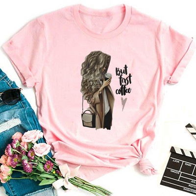 Γυναικείο μπλουζάκι νέο μοντέλο με κοντά μανίκια σε διαφορετικά μεγέθη με εκτυπώσεις