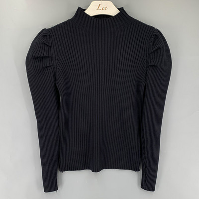 Ženska bluza s puf rukavima u crnoj boji