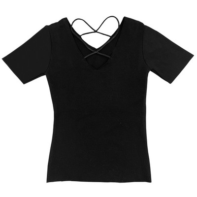 Γυναικείο μπλουζάκι νέου μοντέλου με κοντά μανίκια σε τρία χρώματα