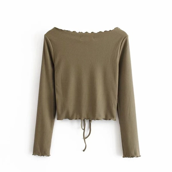 Γυναικεία casual μπλούζα με κορδόνια