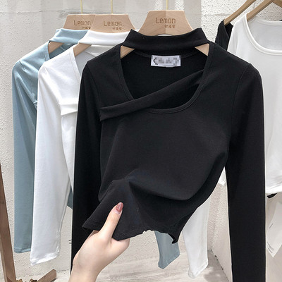 Καθημρινή γυναικεία μπλούζα με κομμένο κομμάτι