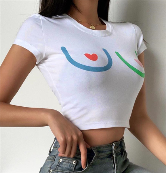 Ženska ležerna majica kratkih rukava bijele boje s ovalnim izrezom