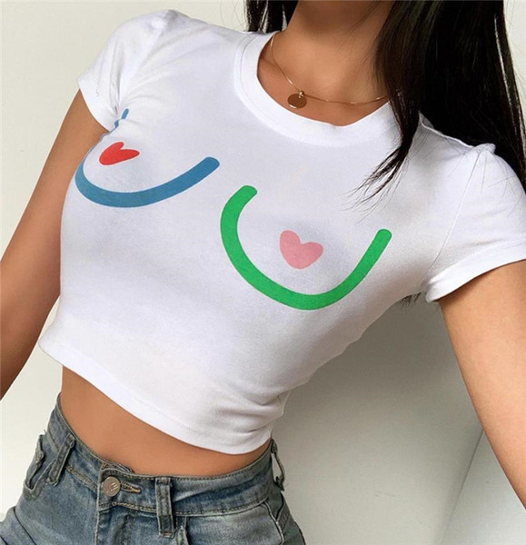 Ženska ležerna majica kratkih rukava bijele boje s ovalnim izrezom