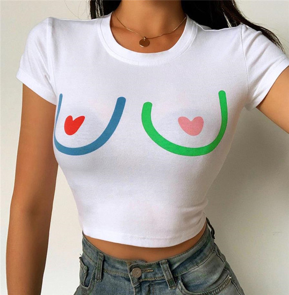 Ženska ležerna majica kratkih rukava bijele boje s ovalnim izrezom