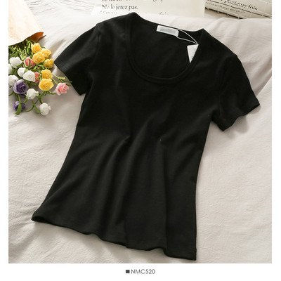 Tricou casual dama model uni cu decolteu oval