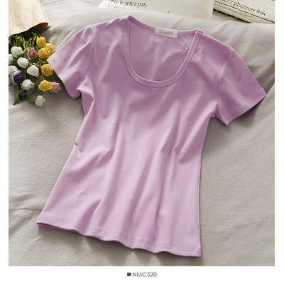 Tricou casual dama model uni cu decolteu oval