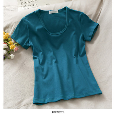 Tricou casual dama model uni cu decolteu oval