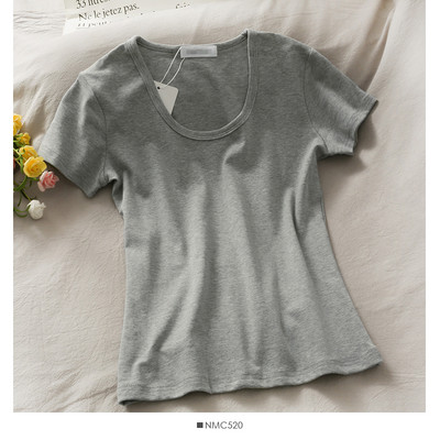 Tricou casual dama model uni cu decolteu oval