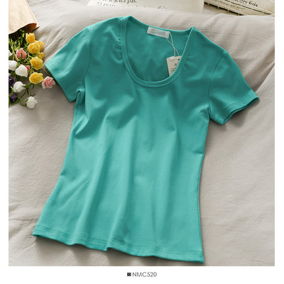 Tricou casual dama model uni cu decolteu oval