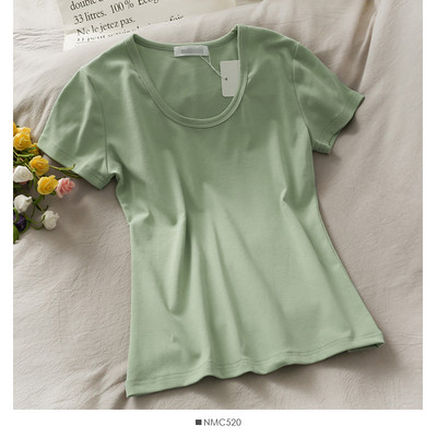 Tricou casual dama model uni cu decolteu oval