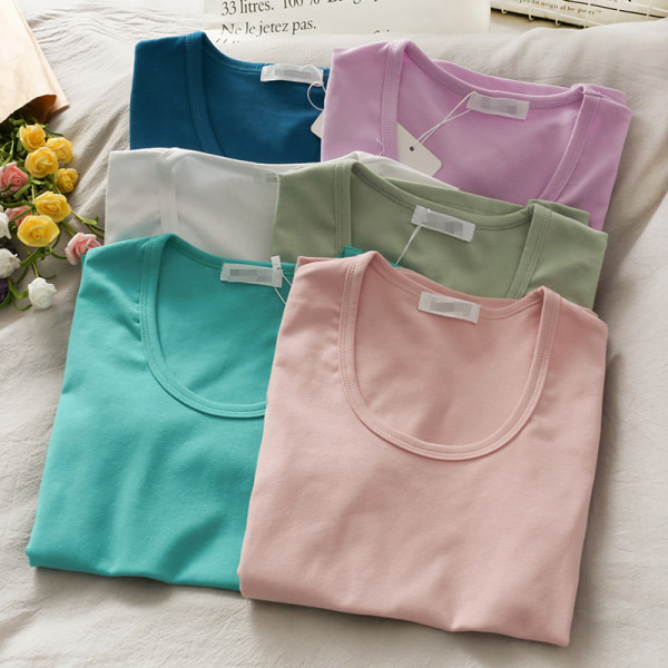 Tricou casual dama model uni cu decolteu oval