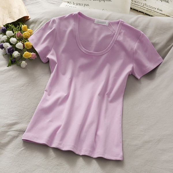 Tricou casual dama model uni cu decolteu oval