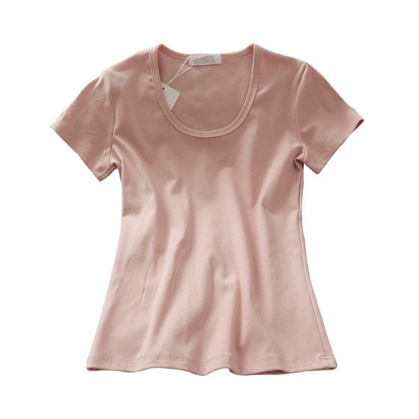 Tricou casual dama model uni cu decolteu oval