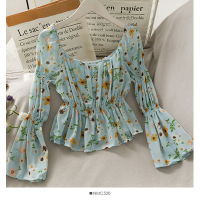 Νέο μοντέλο γυναικεία μπλούζα με μοτίβα λουλουδιών