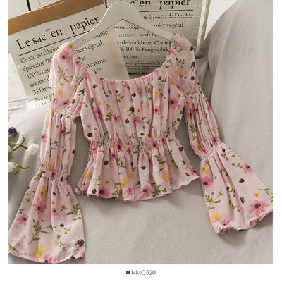 Νέο μοντέλο γυναικεία μπλούζα με μοτίβα λουλουδιών