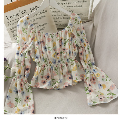 Νέο μοντέλο γυναικεία μπλούζα με μοτίβα λουλουδιών