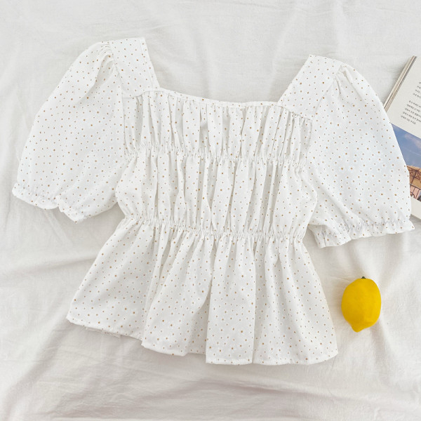 Novi model ženske bluze sa cvjetnim uzorkom i četvrtastim izrezom