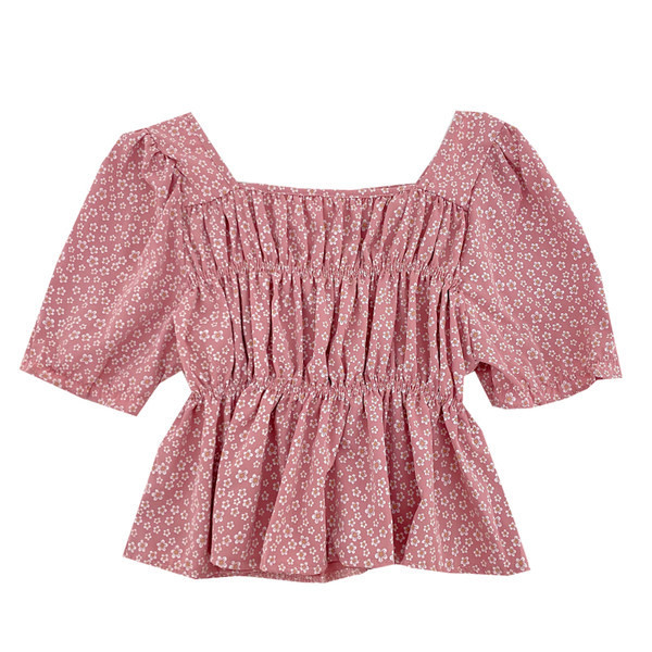 Novi model ženske bluze sa cvjetnim uzorkom i četvrtastim izrezom