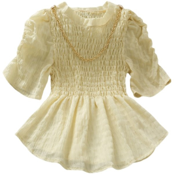 Μοντέρνα γυναικεία μπλούζα με μεταλλικό στοιχείο