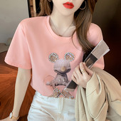 Novi model ženske majice s kamenčićima i ovalnim izrezom