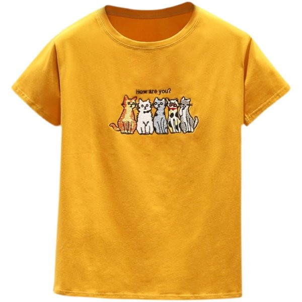 Ženska ležerna majica s vezom i ovalnim izrezom