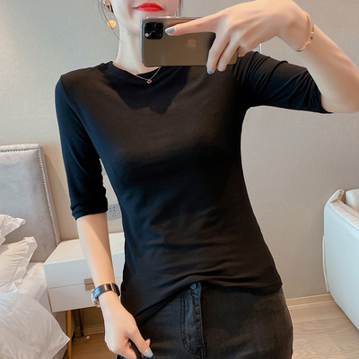 Običan model ženske bluze sa 3/4 rukavima u tri boje