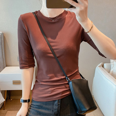 Običan model ženske bluze sa 3/4 rukavima u tri boje