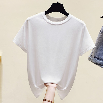 Ženska majica kratkih rukava u tri boje sa ovalnim izrezom i kratkim rukavima