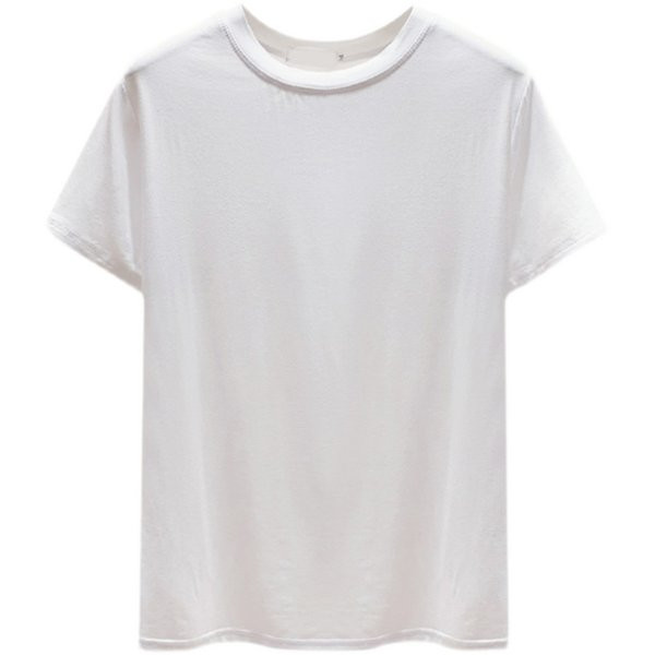 Ženska majica kratkih rukava u tri boje sa ovalnim izrezom i kratkim rukavima