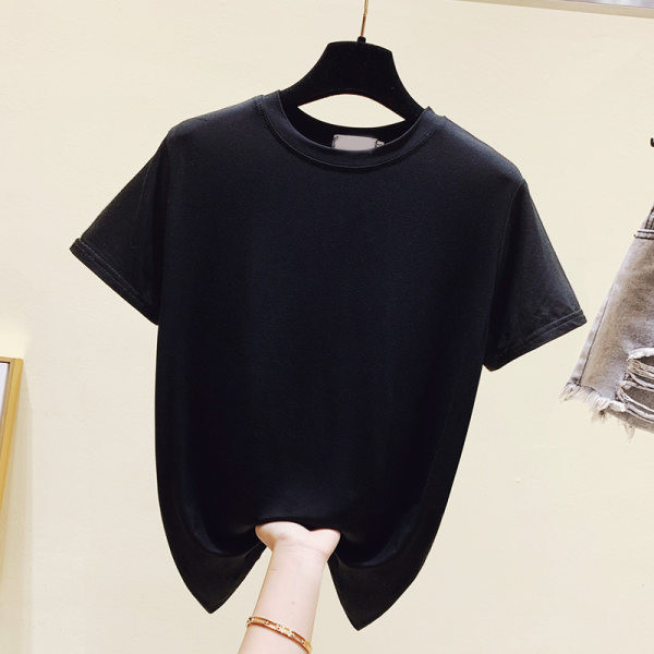 Ženska majica kratkih rukava u tri boje sa ovalnim izrezom i kratkim rukavima