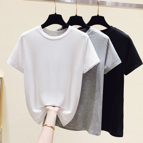 Ženska majica kratkih rukava u tri boje sa ovalnim izrezom i kratkim rukavima
