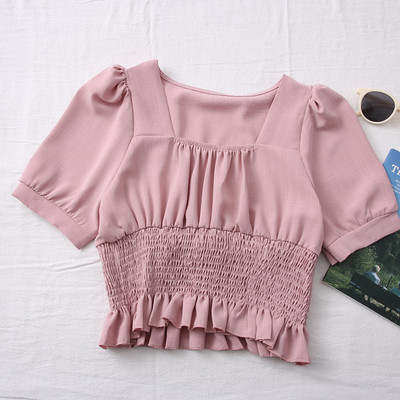 Novi model ženske bluze četvrtastog izreza i kratkih rukava