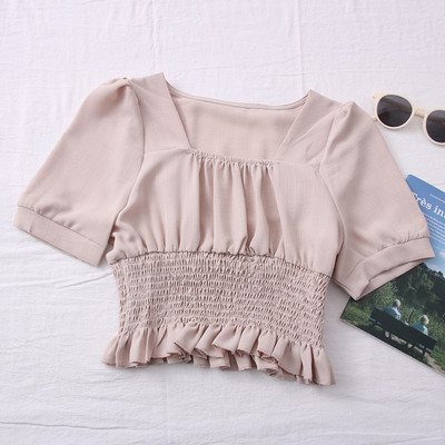 Novi model ženske bluze četvrtastog izreza i kratkih rukava