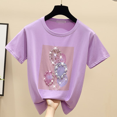 Ženska majica s aplikacijama i šljokicama