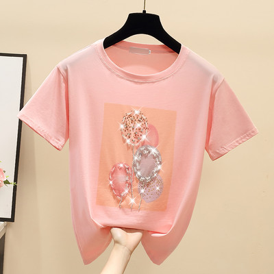 Ženska majica s aplikacijama i šljokicama