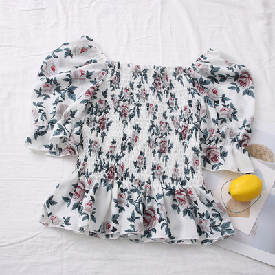 Νέο μοντέλο γυναικεία μπλούζα με λουλουδάτο μοτίβο - διάφορα χρώματα