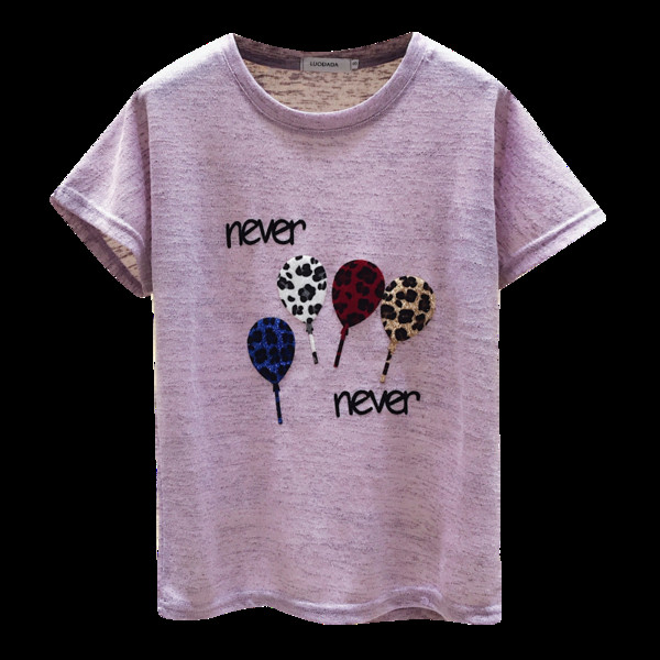 Καθημερινή γυναικεία μπλούζα με απλικέ χρώμα