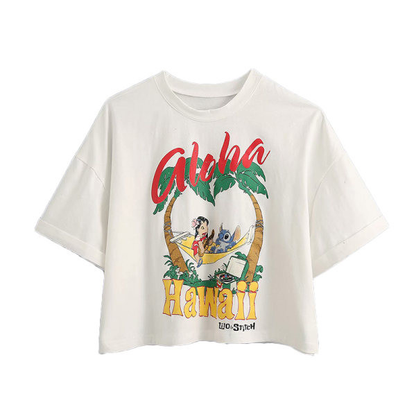 Kratka ležerna majica s printom u boji