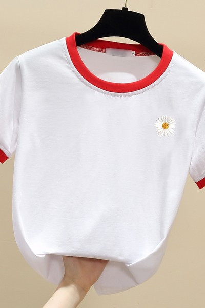 Novi model ženske majice sa cvjetnim vezom