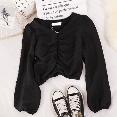 Γυναικεία μπλούζα με μακριά μανίκια και λαιμόκοψη