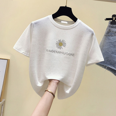 Ženska casual majica s vezom i kratkim rukavima