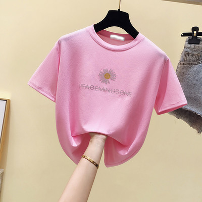 Ženska casual majica s vezom i kratkim rukavima