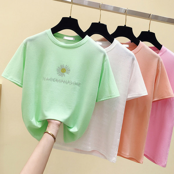 Ženska casual majica s vezom i kratkim rukavima