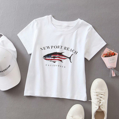 Κοντό μπλουζάκι με έγχρωμη εκτύπωση