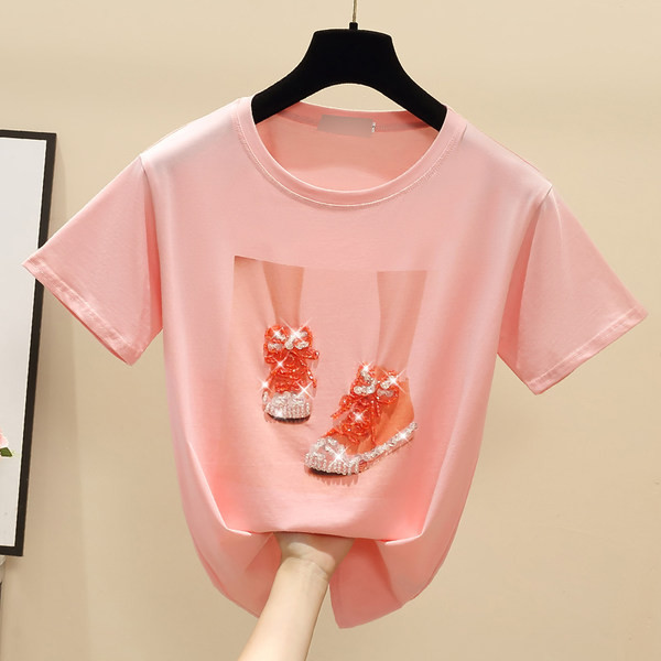 Γυναικείο μπλουζάκι με χρωματιστές χάντρες