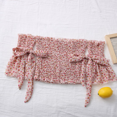 Γυναικεία μπλούζα με μανίκια λωτού και γυμνούς ώμους