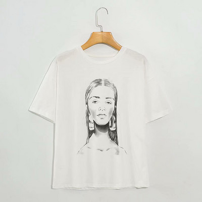 Γυναικεία μπλούζα σε μαύρο και άσπρο τύπωμα