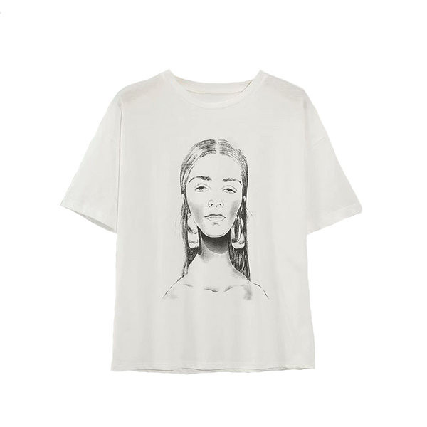 Γυναικεία μπλούζα σε μαύρο και άσπρο τύπωμα