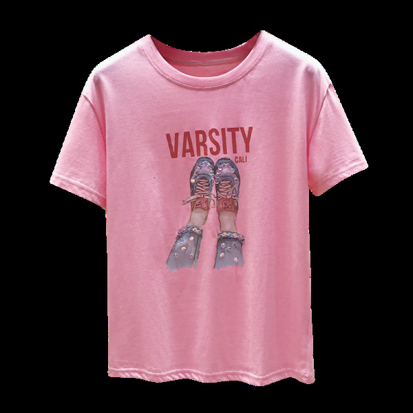 Γυναικείο μπλουζάκι με εφαρμογή χρώματος σε διαφορετικά χρώματα